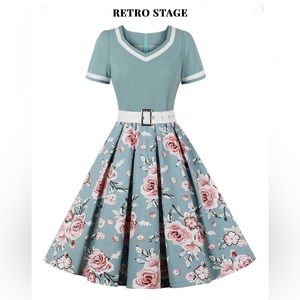 1950’s Floral Swing Dress XXL